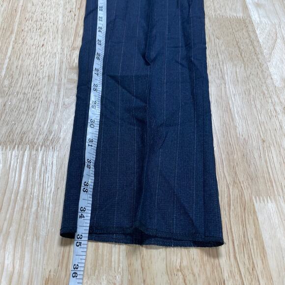 Ted Baker NWOT Karl CT Striped 100% Wool Pant Size 31S Blue Stripe Made in Italy - Picture 8 of 9